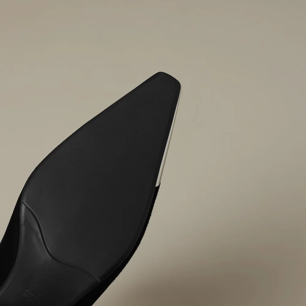 【JOCHEBED HU】Women Shoes Genuine Leather Square Toe Solid Modern for Women Soft Low Heels Plus Size Shoes 34-42