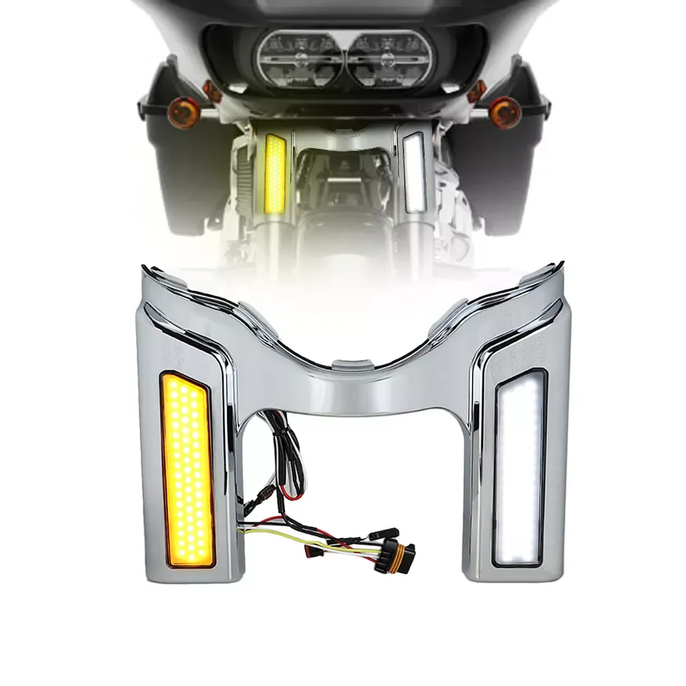 

NEW2023 Front Shock Absorber Cover LED Turn Signal Light for Road Glide 2021 2022