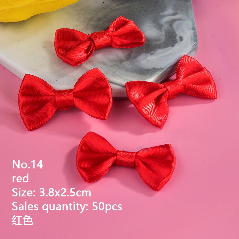 

Мини-банты атласные 3,8x2,5 см 50 шт.