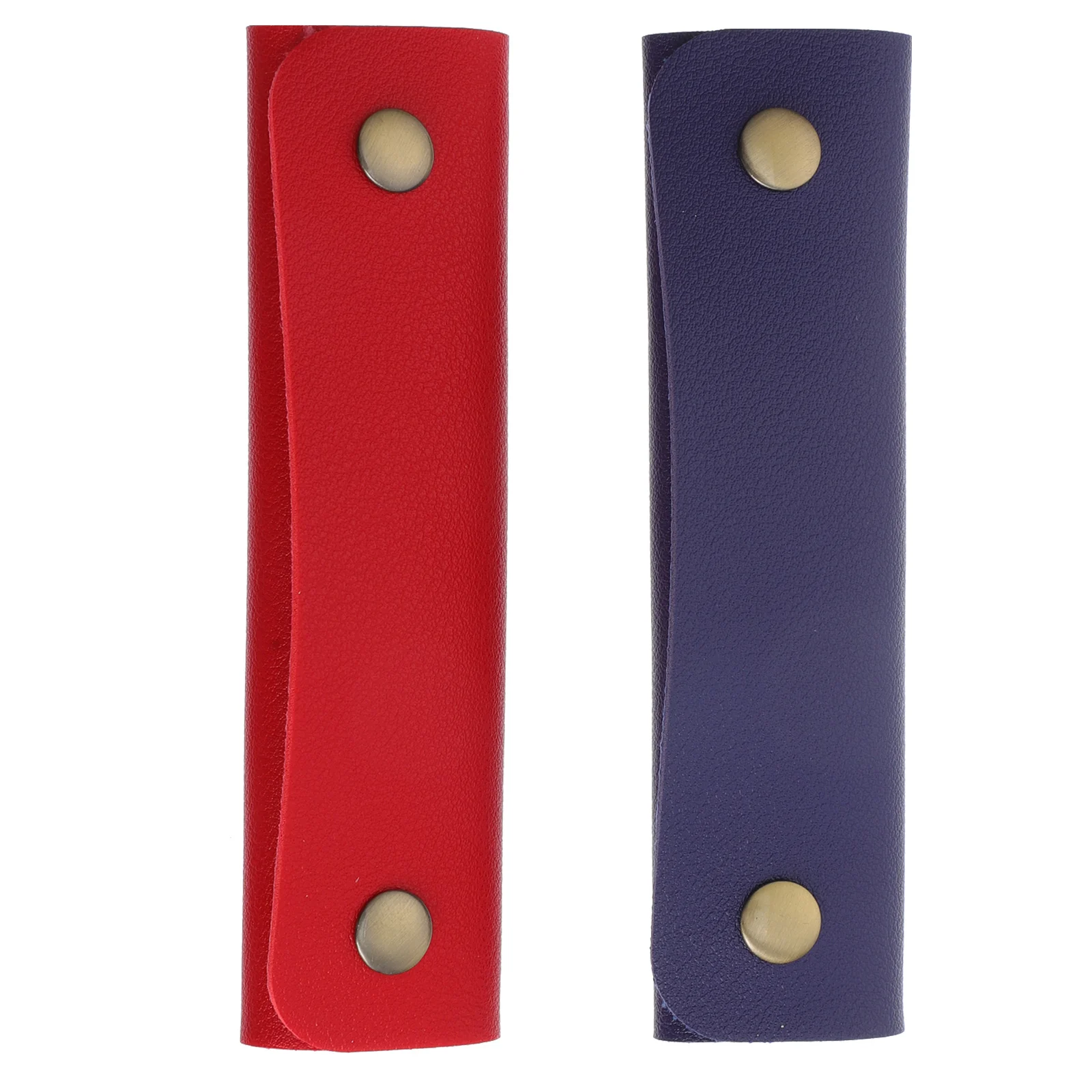 

2 Pcs Luggage Hand Strap Tote Bag Handle Cover Identifier Protector Pu Wrap