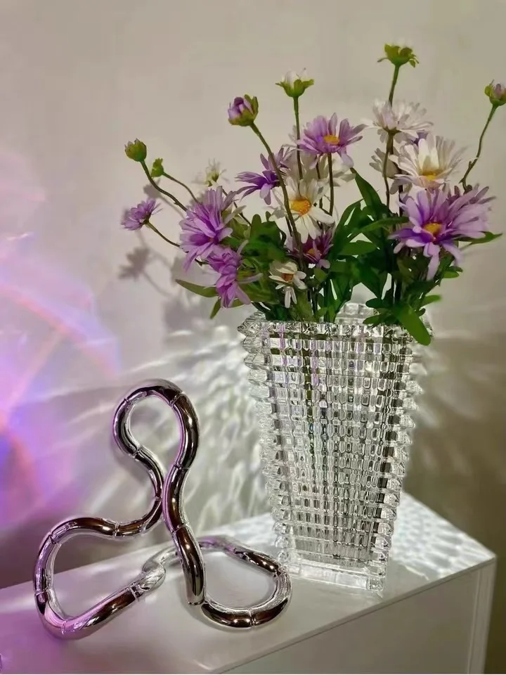

Хрустальная ваза, яркая фотография, украшение для дома, гостиной, Цветочная композиция, высококачественная искусственная роскошная хруста...