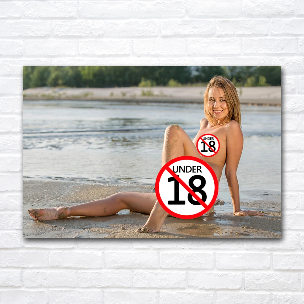 Сексуальная обнаженная девушка холст картина женщина без цензуры киска