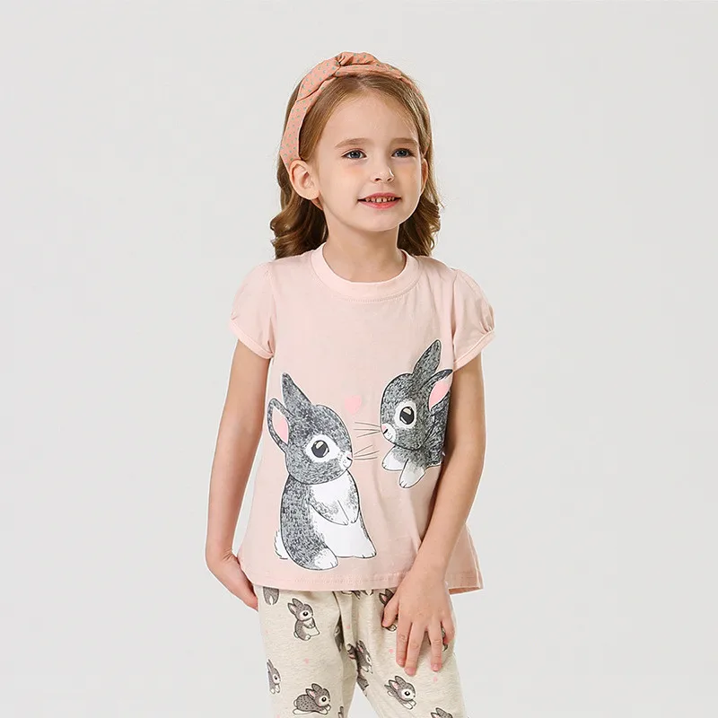 

2022 Toddler Baby Girl Clothes Sets Summer Dziewczyna Zestawy Kids Pajamas Children Short Shirt Tops And Pants Girls Outfits