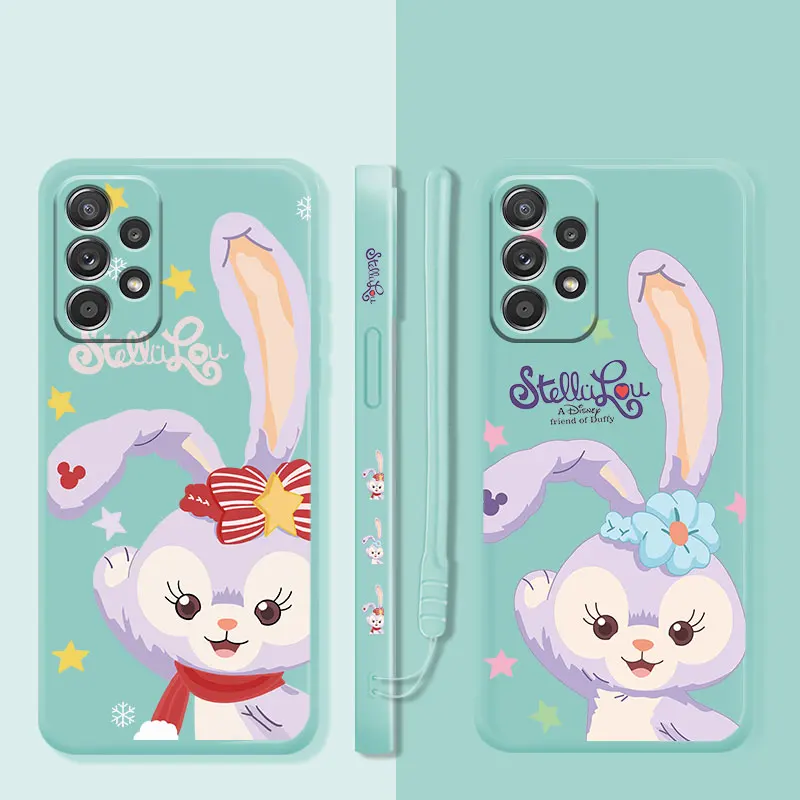 

Disney Cartoon Pink Purple StellaLou Liquid Case For Samsung Galaxy A73 A71 A72 A12 A21s A22 A23 A31 A32 A51 A52 A52s A53 A02s