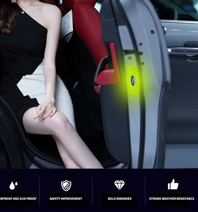 Автомобильные светоотражающие полосы предупреждающие наклейки значок Стайлинг