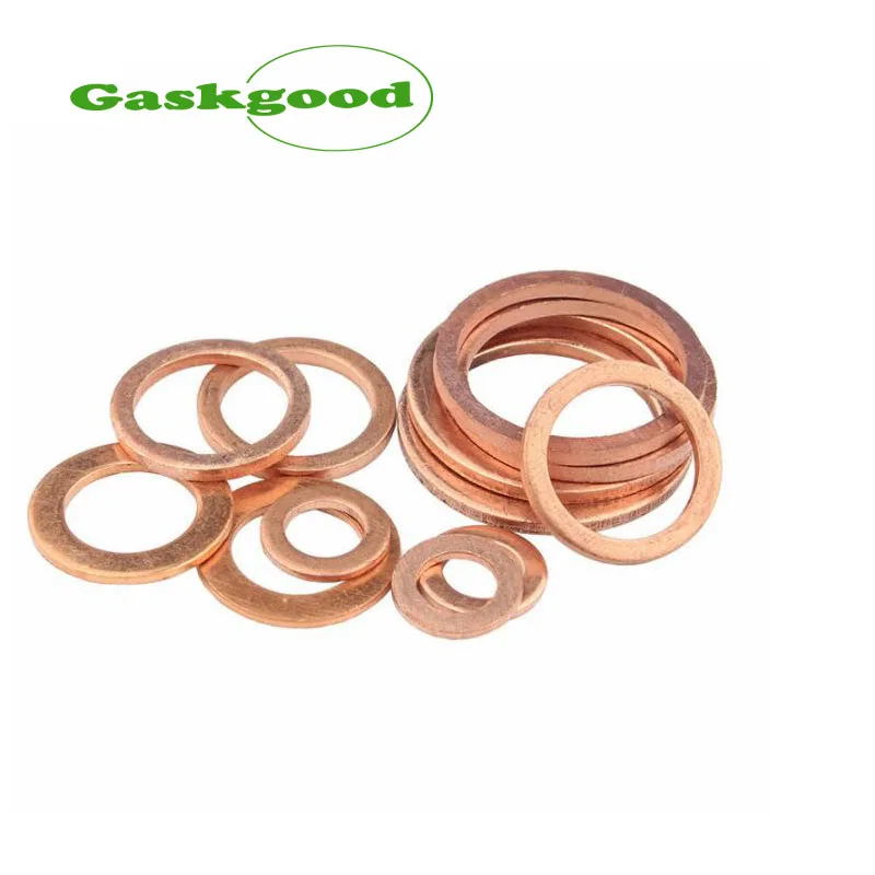 

5/10/20pcs M8/M10/M12/M16/M18 Copper Washer Copper Seals Ring Gasket Increase The Thickening Marine Washer Thickneess1.2mm