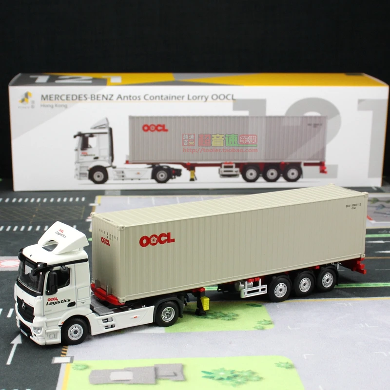 

TINY shadow 1:64 benz antos alloy container car model can open the door and turn to collect gift free shipping