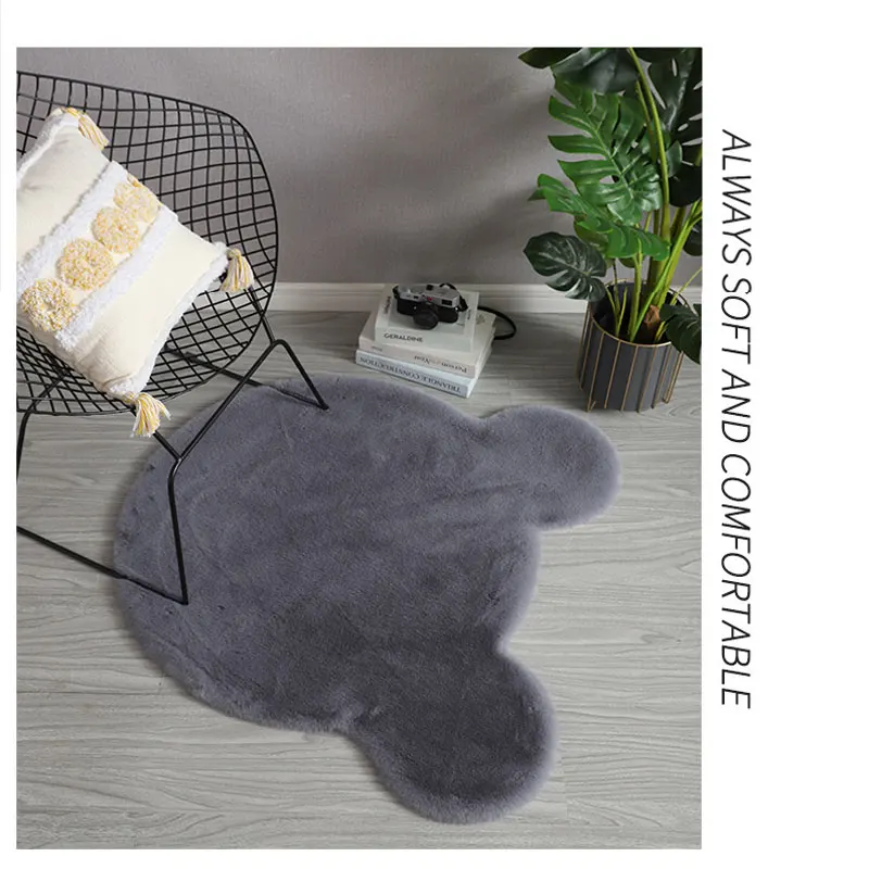 

Cute Bear Rug Soft Home Carpet Indoor Living Room Rugs Bedroom Antiskid Rug Non-slip Mat Gray Pink Brown Doormat Carpet Mat