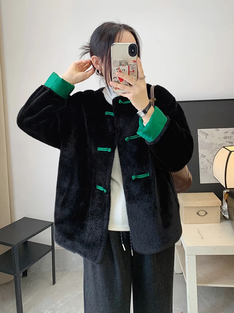 Yinnjia High-Grade Sense National Sle имитация меха норки верхняя одежда из интегрированного