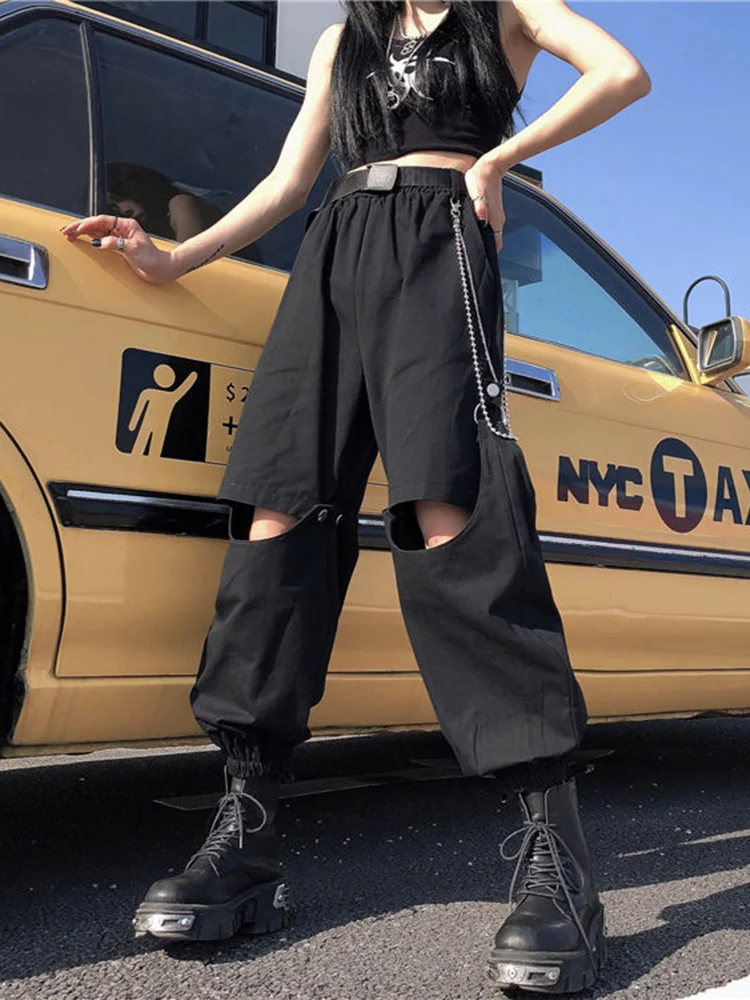 

Съемная модель, модная цепочка, летний ремень в стиле хип-хоп Y2k, черные женские брюки, Новинка