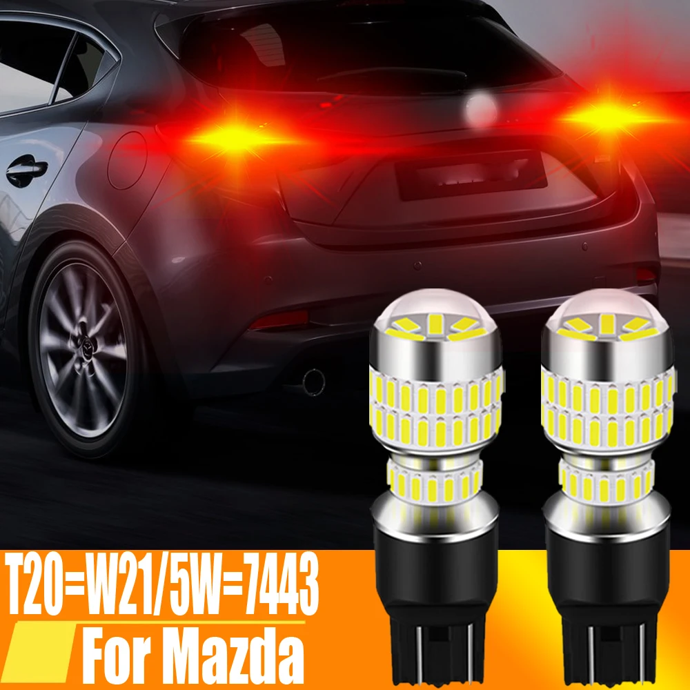 

Светодиодная лампа заднего хода W21/5W T20 7443 7440 W21W 7444, Диодная лампа 12 В для Mazda CX5 2 DL 3 5 CX3 CX7 6 2002 ~ 2007, 2 шт.