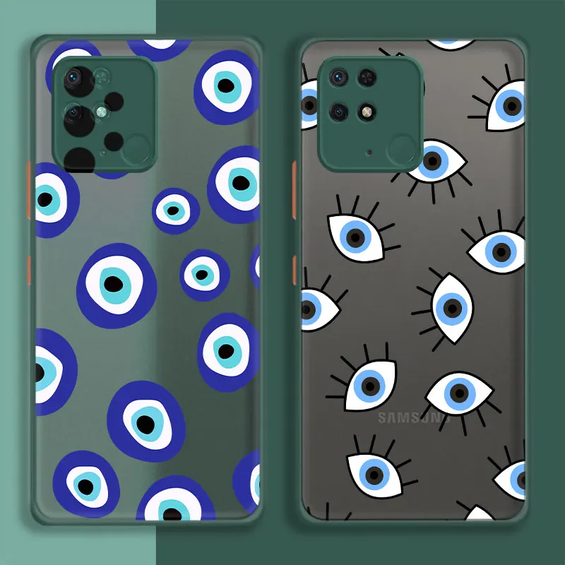 Чехол Coque для Xiaomi Redmi 10 9 8 7 6 5 4 Pro 7A 10X Φ K40 с принтом синего глаза и сглаза