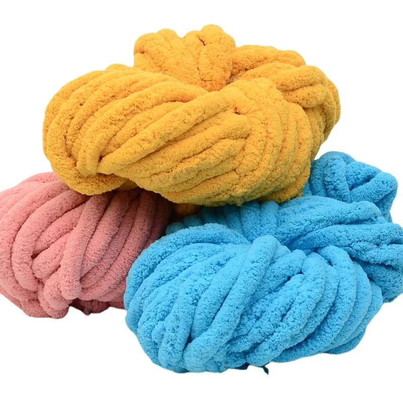 

2022 New 2.5cm Thick Yarn Super Soft Scarf Yarn Extra Thick Woven Blanket Line Towel Line Hook Blanket Cushion