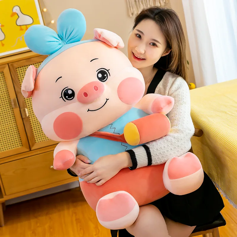 

25-60cm High Quality Creative Cartoon Pig With Dress Plush Toy Stuffed Soft Animal Doll Pillow For Chid Gift Room Decor Present