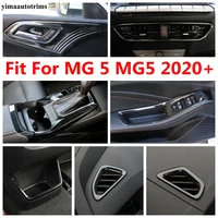 gear panel dashboard air vent window lift handle bowl glove box cover trim stainless steel accessories for mg 5 mg5 2020 2021