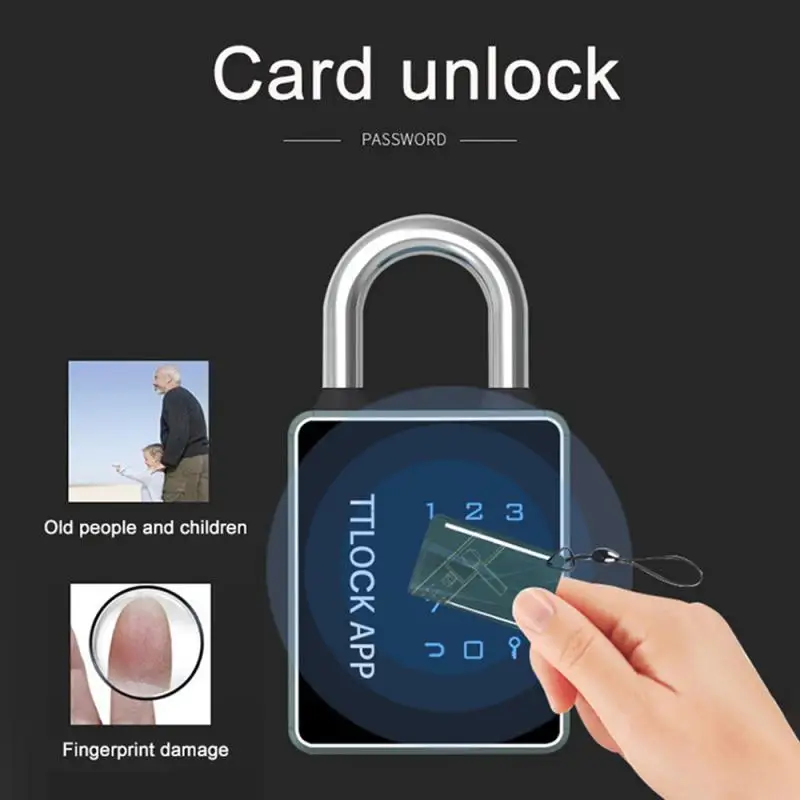 

Smart Lock Biometrics Graffiti Cerradura Antirrobo Fingerprint Unlocking Intelligent Locking Lock Card Durable Kirsite