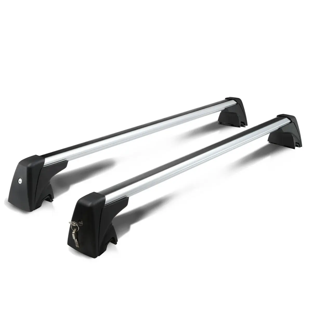

For BMW 2010-15 X1 OE Aluminum Bolt-On Top Roof Rack Rail Cross Bar w/ Lock+Key