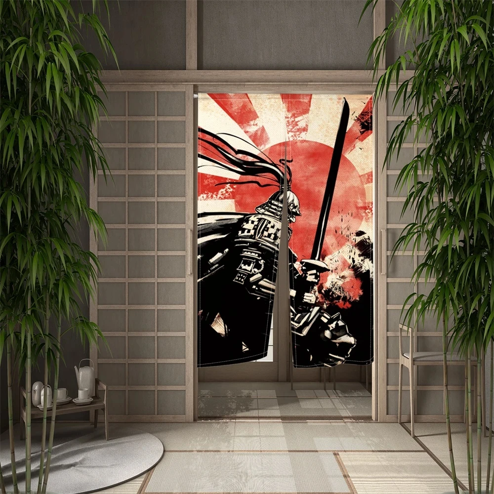 Занавеска на дверь самурая из японских комиксов занавеска для столовой