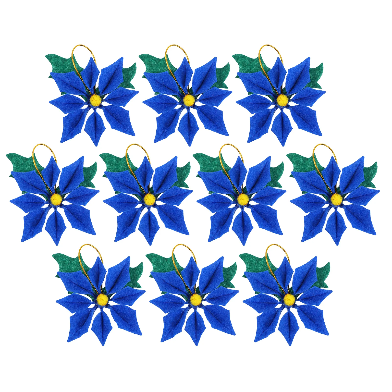 

10pcs Christmas Flower Prime Sturdy Premium Pendant Decor Flower for Christmas Tree