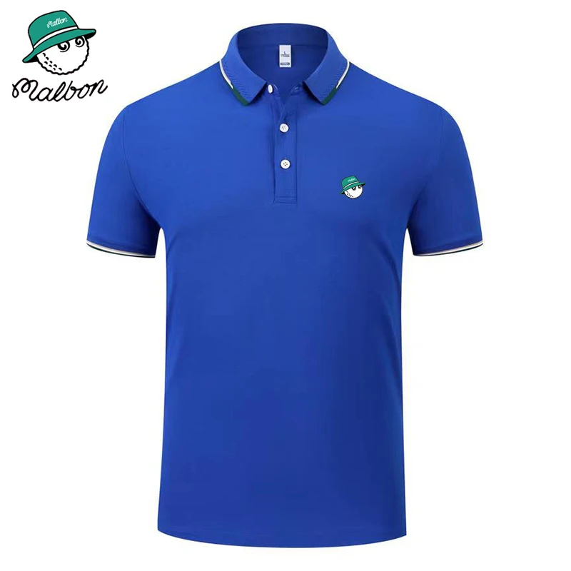 2023 New Summer Brand Embroidered Golf Polo Shirt Men's Hot High Cotton Short Sleeve Breathable Top Business Edition