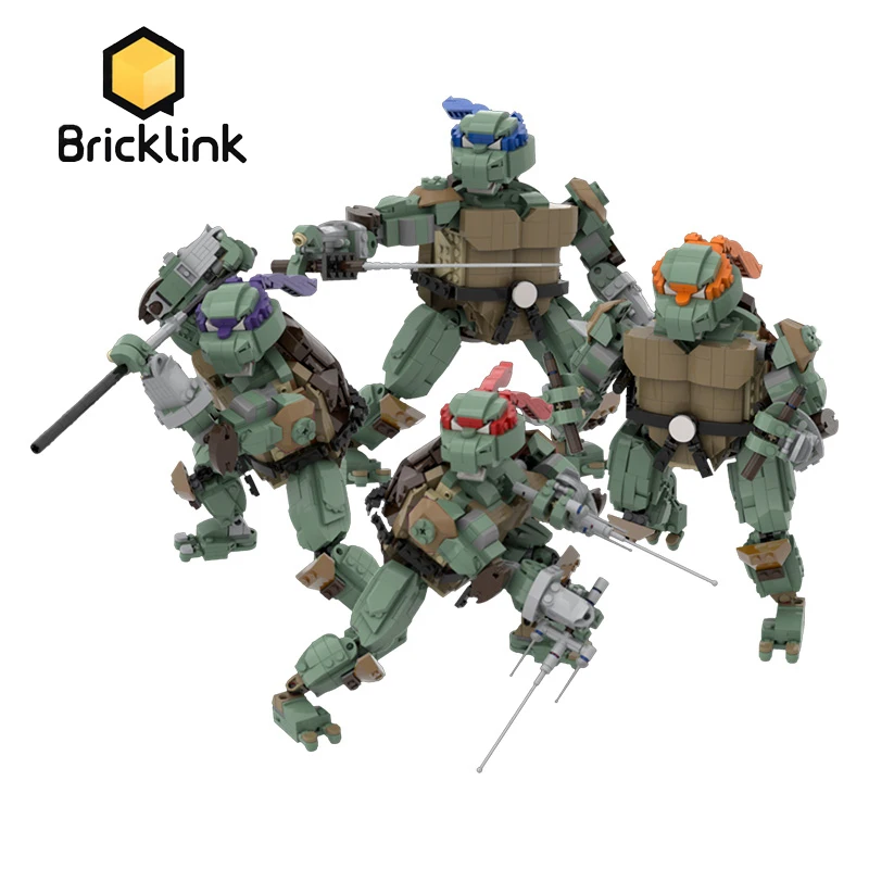 

Bricklink 4pcs Anime Action Figure Toy Cool Animals Film Edition Model Building Blocks Toys for Children Birthday Present