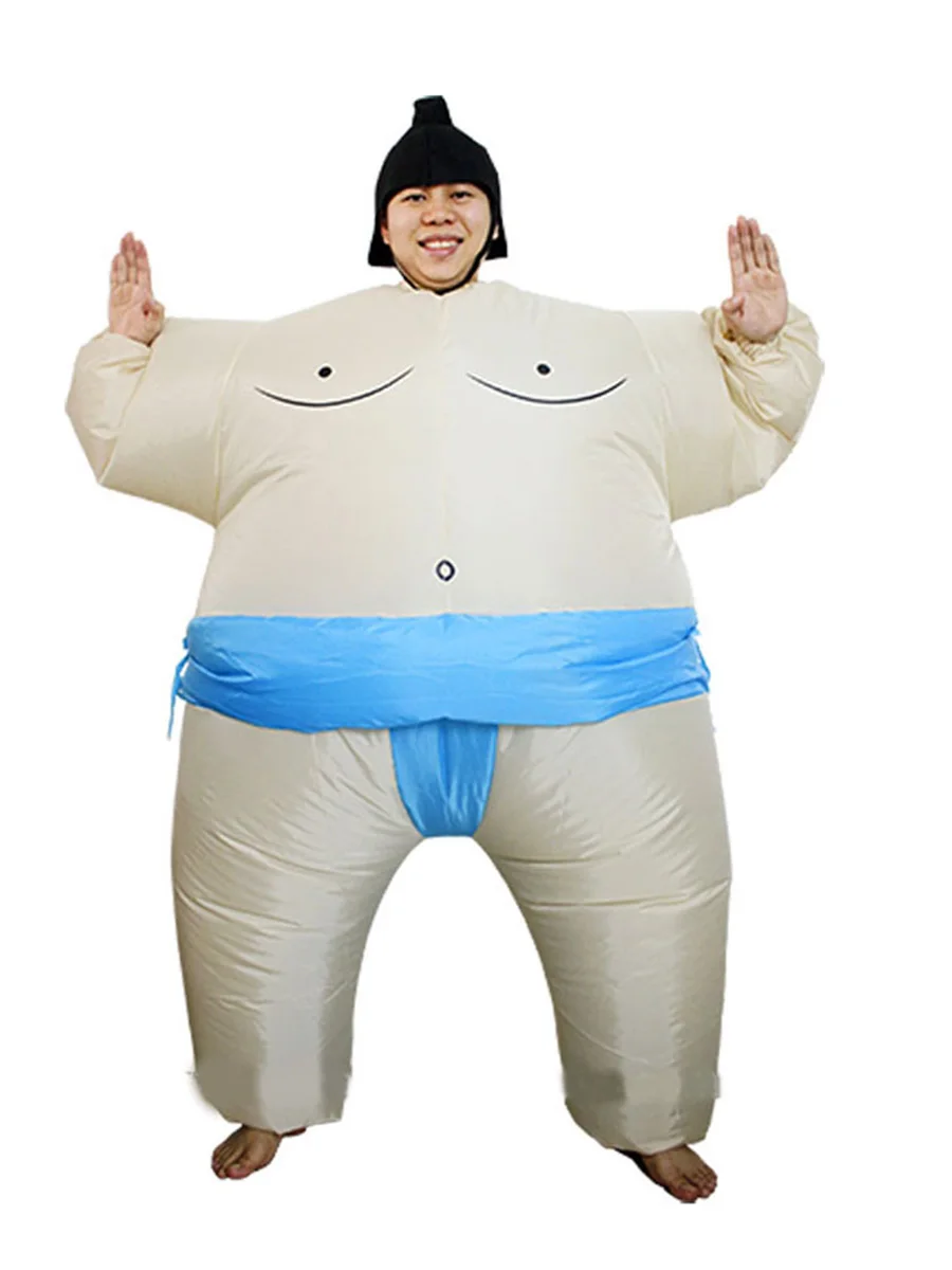 

JYZCOS Sumo Wrestler Inflatable Costume Halloween Cosplay Party Dress for Kids Adult Sumo Blow Up Outfit Dropshipping