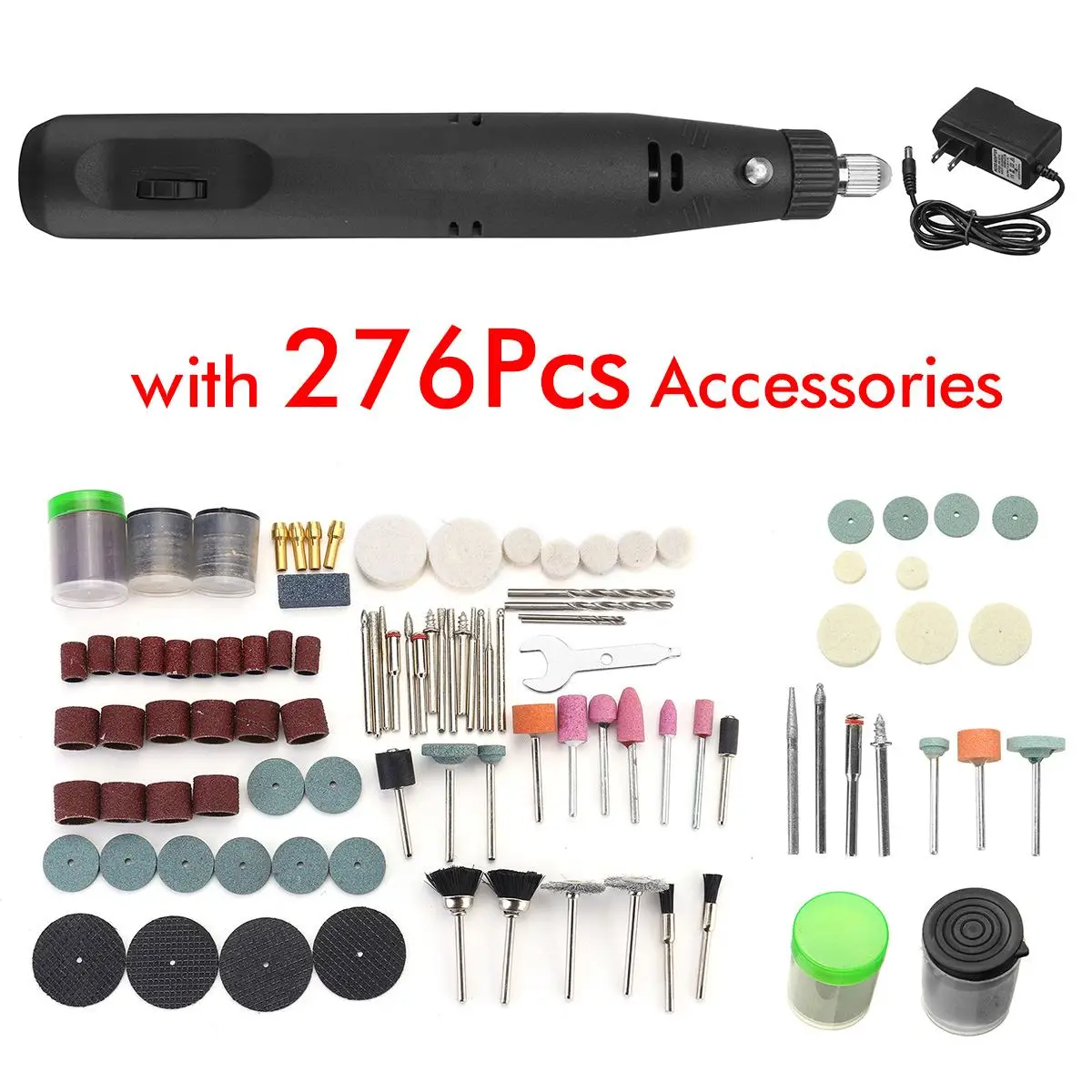 

198/226/276Pcs Cordless Electric Grinder Drill Variable Speed Rechargeable Mini Grinding Machine Engraver Pen 15000 r/min