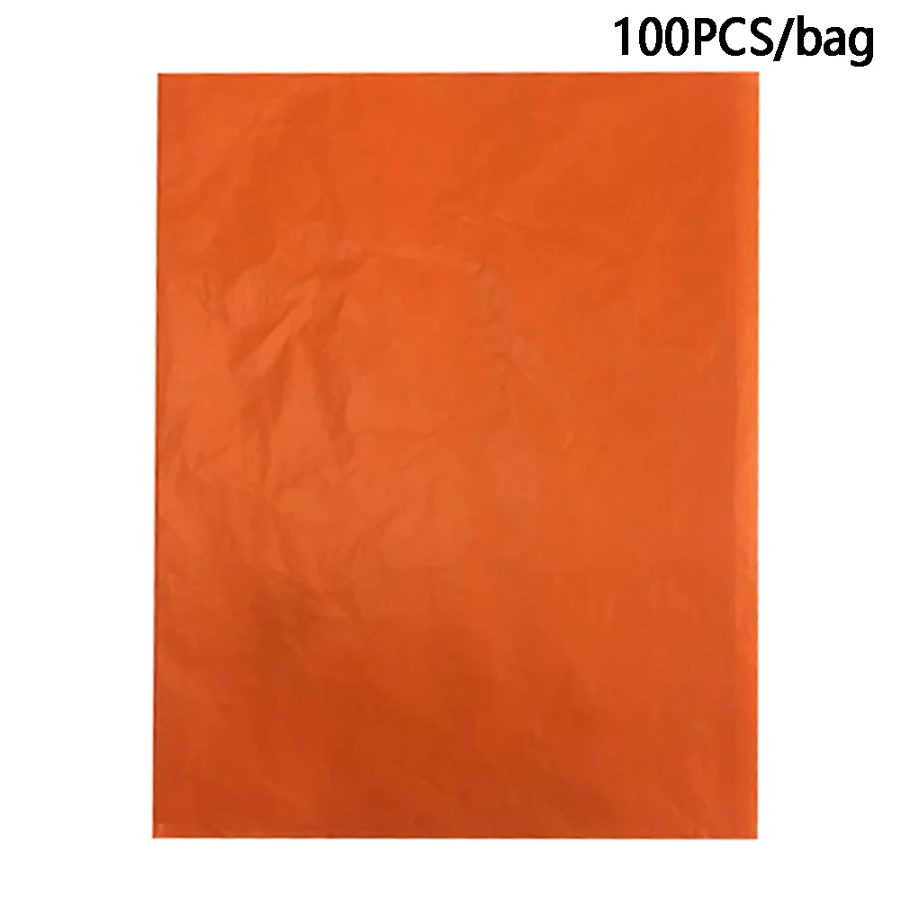

100pcs Embroidery Craft A4 One Side Reusable Colorful Carbon Paper Fabric Drawing Transfer Cross Stitch Painting Tracing Copy
