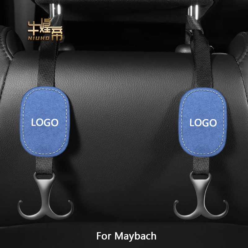 

Car Seat Back Suede Metal Hook For Maybach S Class S450 S480 S500 S600 L Interior Storage Finishing Hanger Articles Accessories