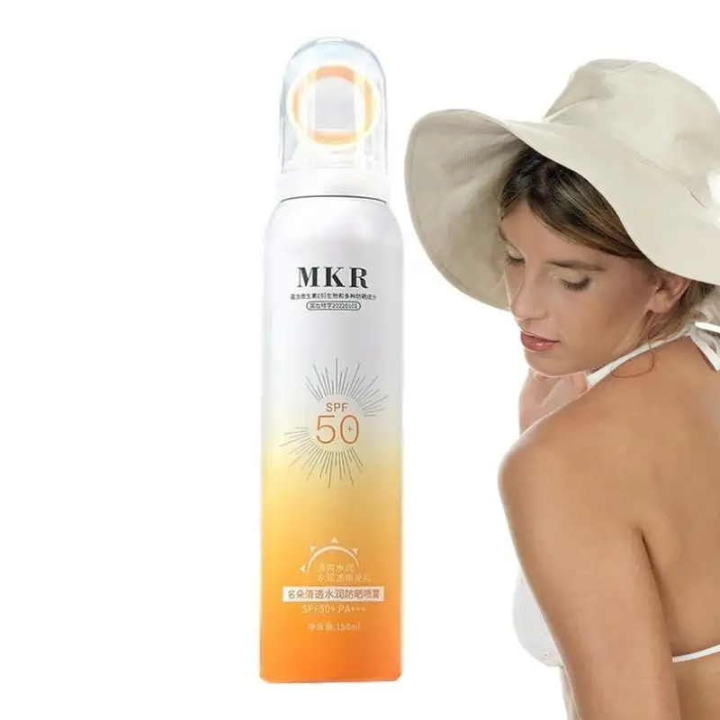 

SPF 50 Sunscreen Spray Waterproof Whitening Face Mist UVA/UVB Sunscreen Mist For Face Body Skin 150ml UV Sunblock