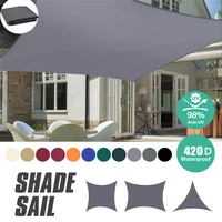 grey multi size rectangle square triangle sun shade sail outdoor waterproof uv blocking garden shelter gazebos pool awning party