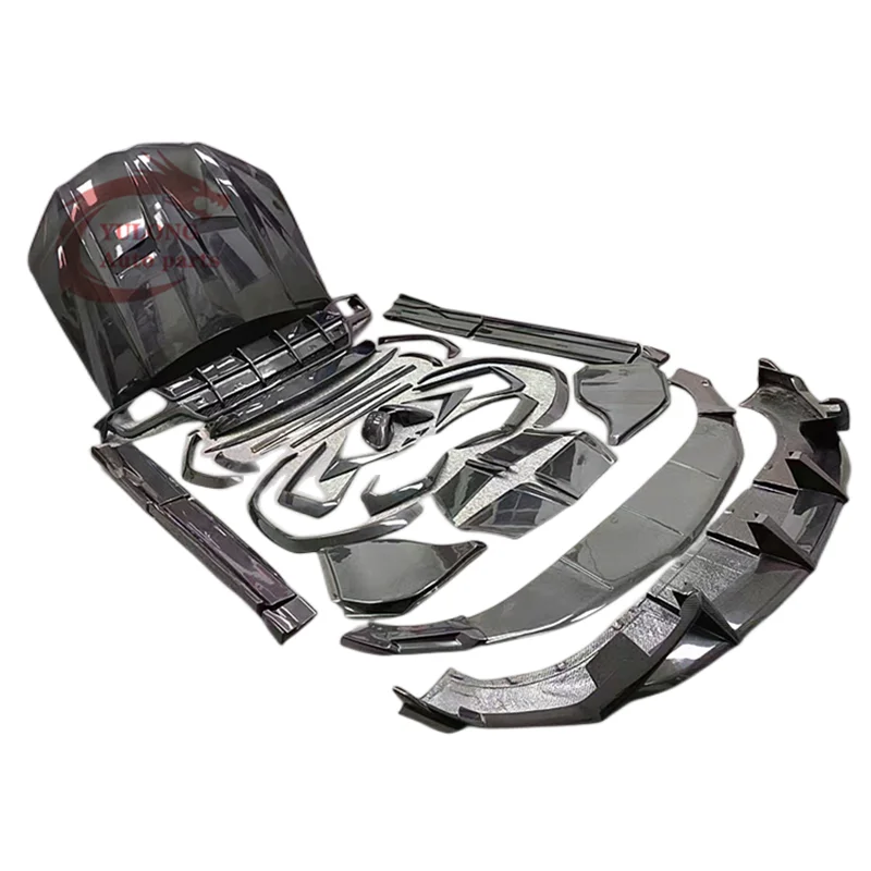 

Topcar Style Dry Carbon Fiber Body Kits Front bumper lip side skirt rear diffuser rear spoiler mirror for 2018-2019 LAMBO URUS