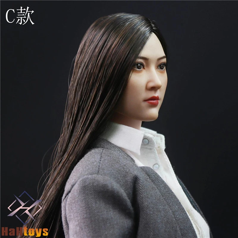 HaHtoys H002 Женская резьба по голове JingTian 1/6 Модель волос с посаженными волосами