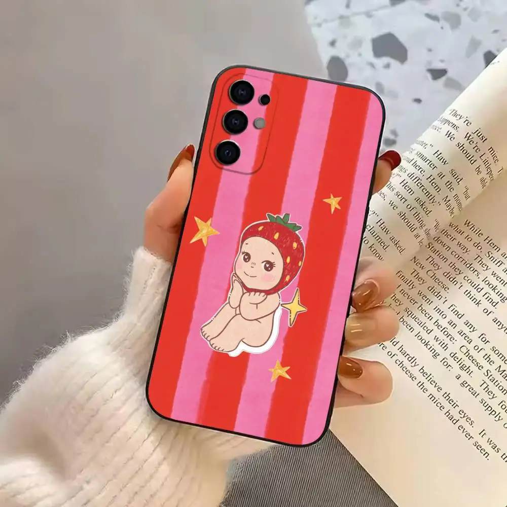 Фото Чехол для телефона Kewpie Cute Angel, черный, силиконовый, мягкий, для Samsung S25, S24, S21, S22, S23, S30, Ultra, S20, Plus, Fe, Lite №5