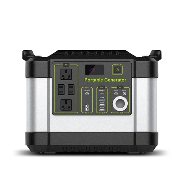 

110V 220V Battery Power Station Lithium Portable Solar Generator for Family Use