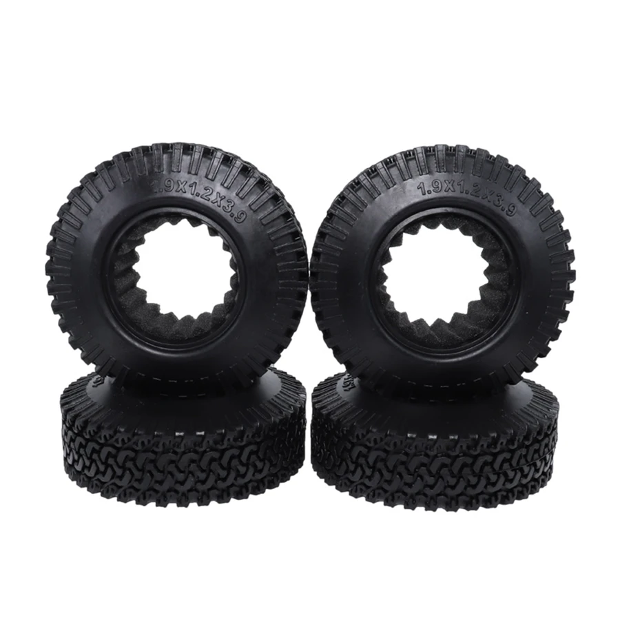 

4Pcs RC 1:10 Crawler Beadlock Wheels Tire 1.9 Inch Tire 98mm Tyre for RC Car Truck Axial SCX10