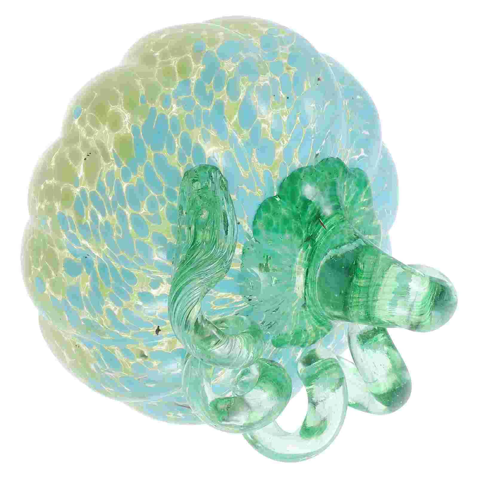 

Room Decor Glass Pumpkins Tabletop Ornament Figurine Artwork Adornment Thanksgiving Artificial Fall Decorations