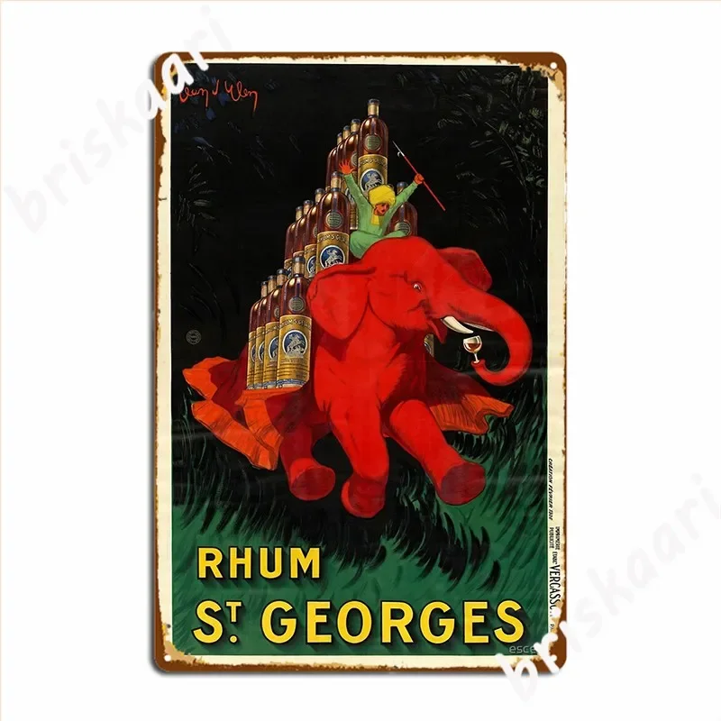 Фото Металлический знак Rhum St Georges, настенный декор, паб, гараж, печать, настенная роспись, жестяная вывеска, плакат №1