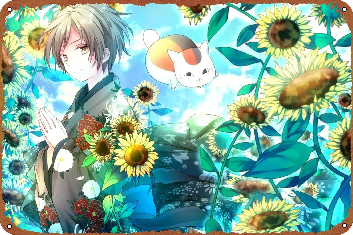 Takashi Natsume Natsume's Book Of Friends Yuujinchou аниме постер винтажная жестяная вывеска