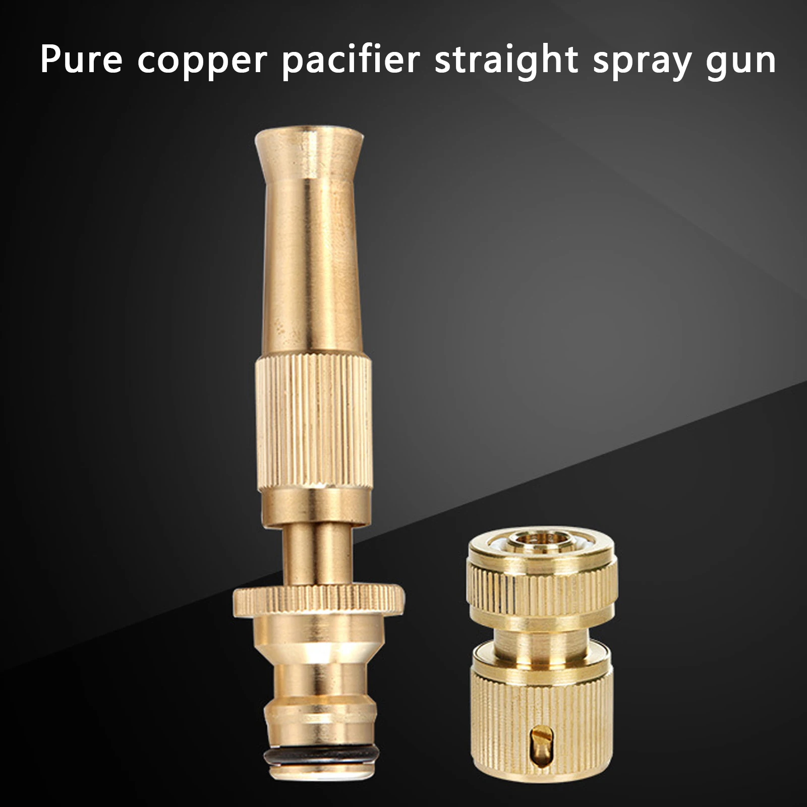 

Spray Nozzle Water Gun Brass High Pressure Direct Spray Sprinkler Quick Connector home garden Hose Adjustable Pressure пистолет