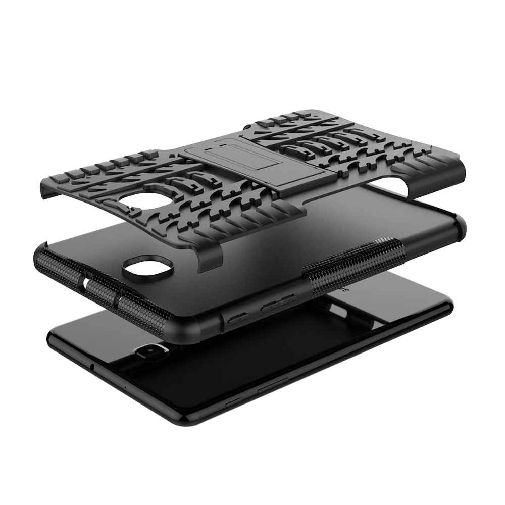 Бронированный противоударный нескользящий чехол-подставка для планшета из ТПУ и