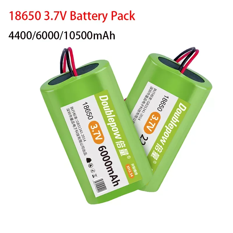 

Doublepow 3.7V 18650 Lithium Battery Packs 4400/6000/10500mAh Rechargeable battery Fishing LED Light Bluetooth Speaker