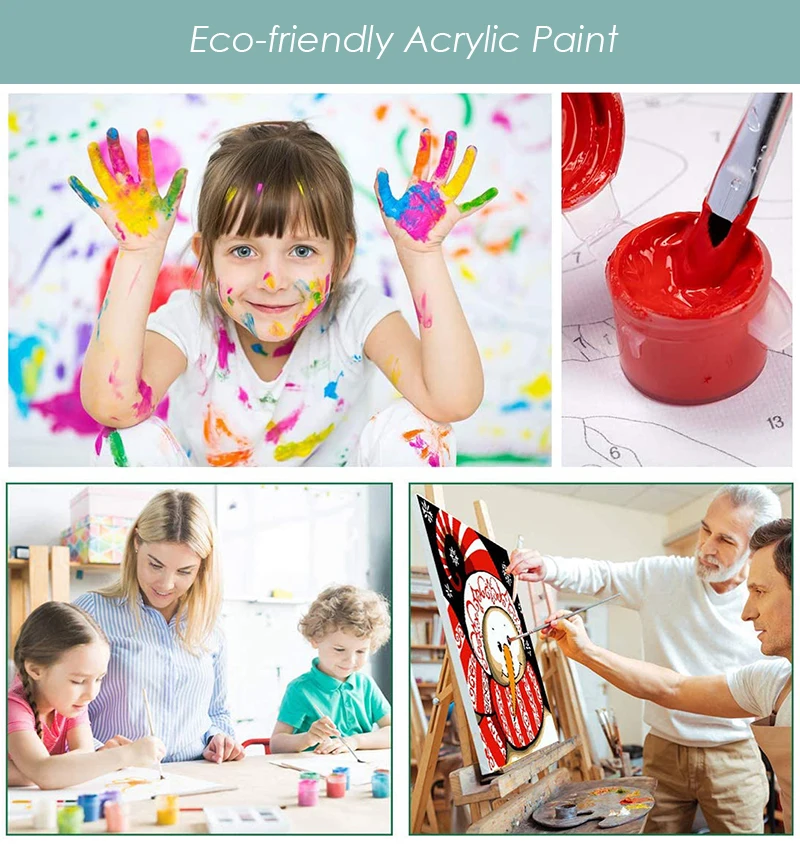 Набор для рисования по номерам с рамкой взрослых и детей |