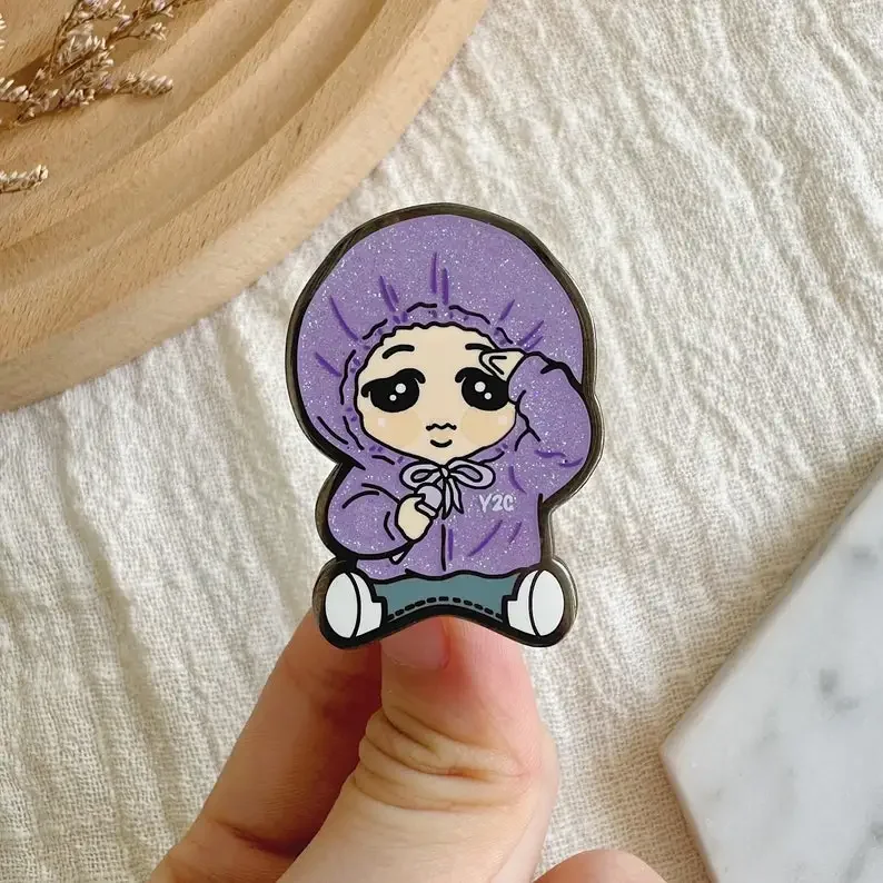 YTC HOODIE JIMIN Твердая эмалированная булавка (это не мягкая эмаль)