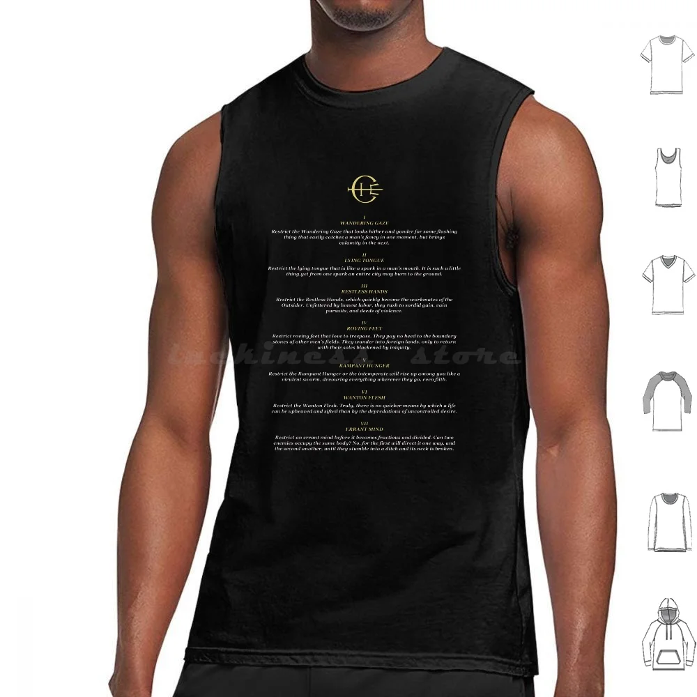 

The Seven Strictures Tank Tops Print Cotton Dishonored The Seven Strictures Corvo Attano Emily Kaldwin Daud The Outsider