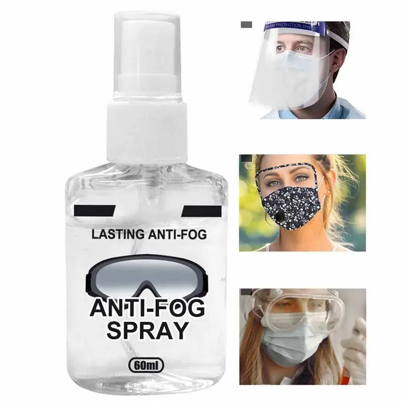 

Противотуманный спрей 60 мл, Линзы для очков, антитуманные очки, очиститель очков для защитных очков, лыжные очки, очки виртуальной реальности, маски для дайвинга