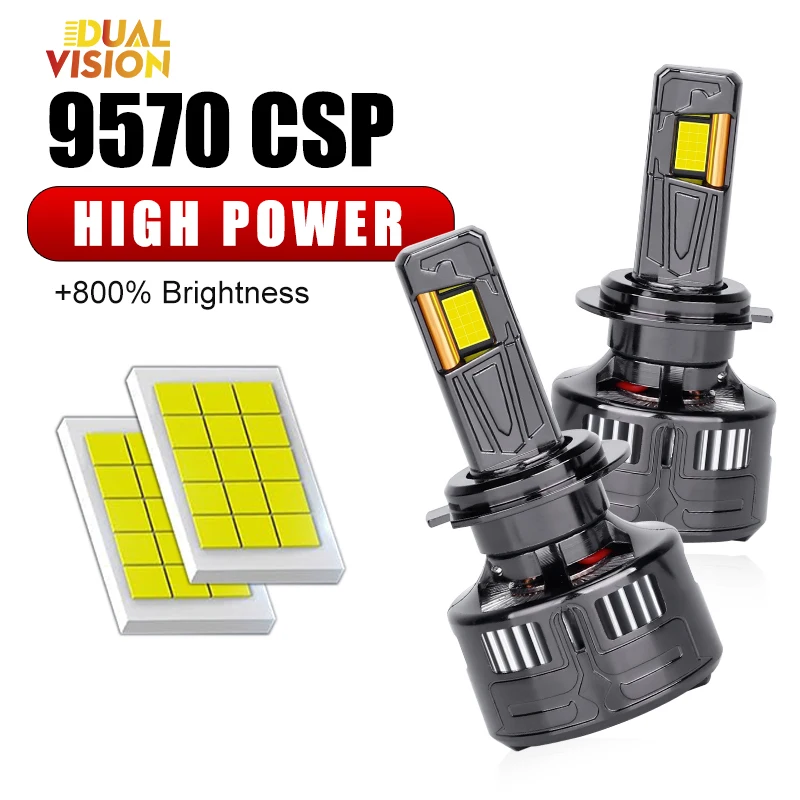 Лампа DualVision H7 светодиодный Canbus Headlightv H4 H1 H11 H9 H8 9005 9006 HB3 HB4 9012 HIR2 9570 CSP 12 В