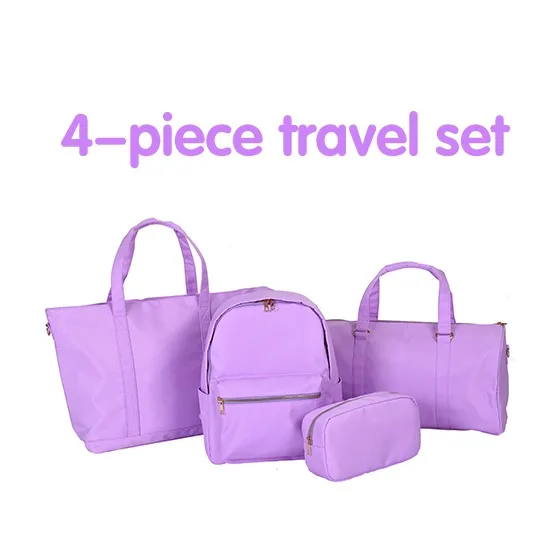 4pcs/set Nylon Travel Bags Sets Large Capacity Bag Luggage  WaterProof Handbags Fitness Sport Bags Cosmetic Tote Bag Backpack