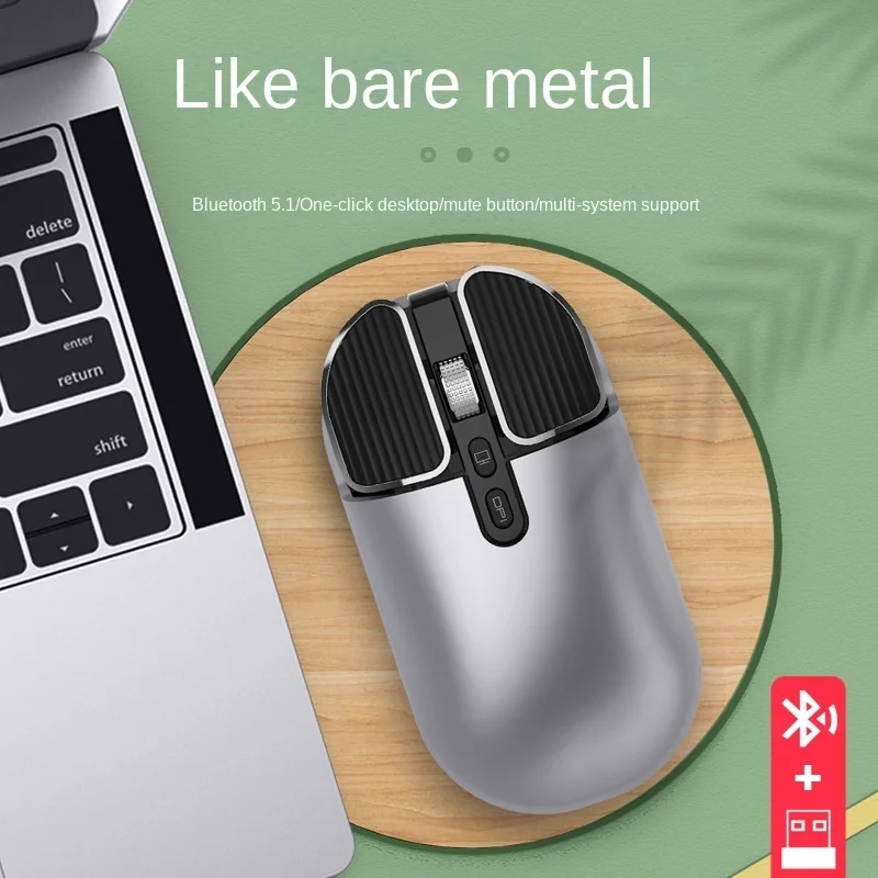 Xiaomi Mouse 2.4Ghz Wireless Bluetooth Dual Mode Computer Mouse Mute Charge Computer Office Ultra Thin Fashion Mini Mouse Best enlarge