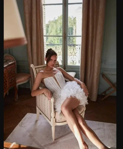 Свадебное платье LOVEYING, мини, современный стиль